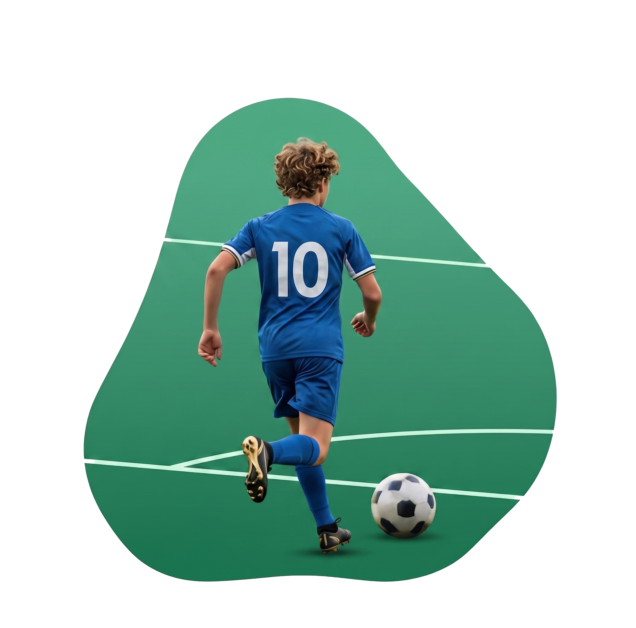 YouthNet trainee active in sports program using soccer training tracking features