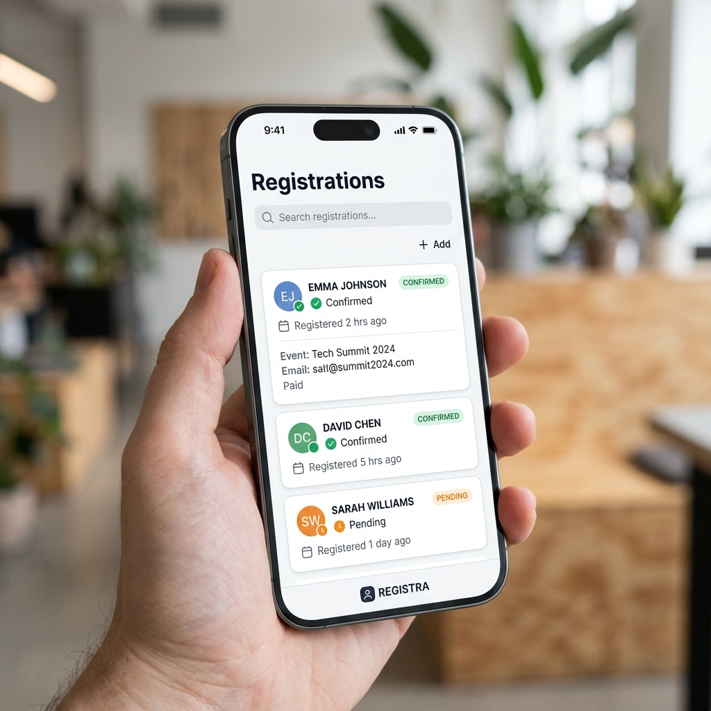 Profile & Registrations Mock